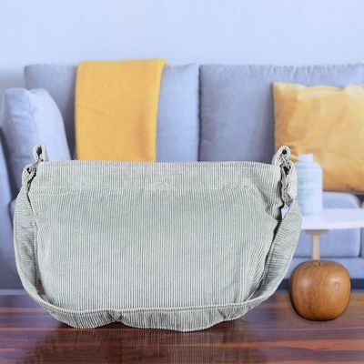 Alternate image for Jade 100 Cotton Corduroy Shoulder Bag with Adjustable Strap Jade Elegance