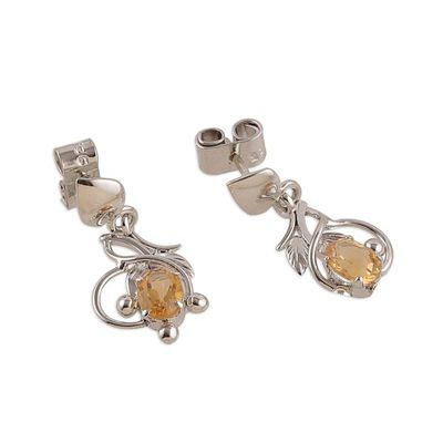 Alternate image for Oval Citrine Necklace and Earrings Jewelry Set with 6 Carats Joyful Prosperity