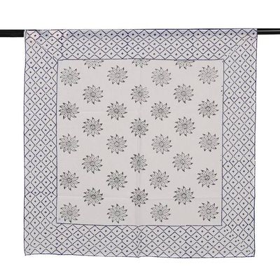 Alternate image for Floral and Diamond-Patterned Cotton Bandana Blooming Geometry