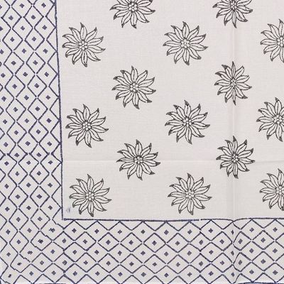 Alternate image for Floral and Diamond-Patterned Cotton Bandana Blooming Geometry