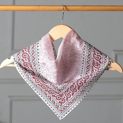 Alternate image for Cotton Bandana with Paisley and Vine Designs Paisley Foliage