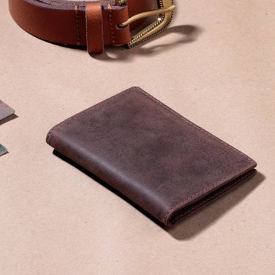 Alternate image for Classic Solid Brown 100 Leather Bi-Fold Wallet for Men Espresso Life