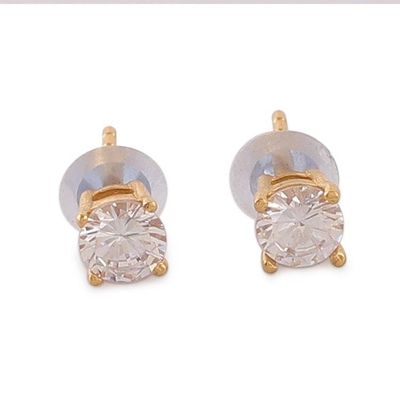 Alternate image for Gold-Plated Cubic Zirconia Pendant Necklace and Earrings Set Timeless Luster