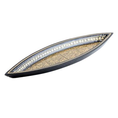 Alternate image for Handcrafted Traditional Wood Incense Holder in Warm Hues Midnight Scents