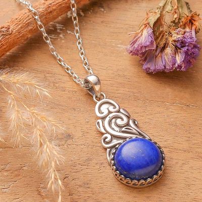 Main image for Birthstone Lapis Lazuli Cabochon Sylvan Pendant Necklace True Bloom